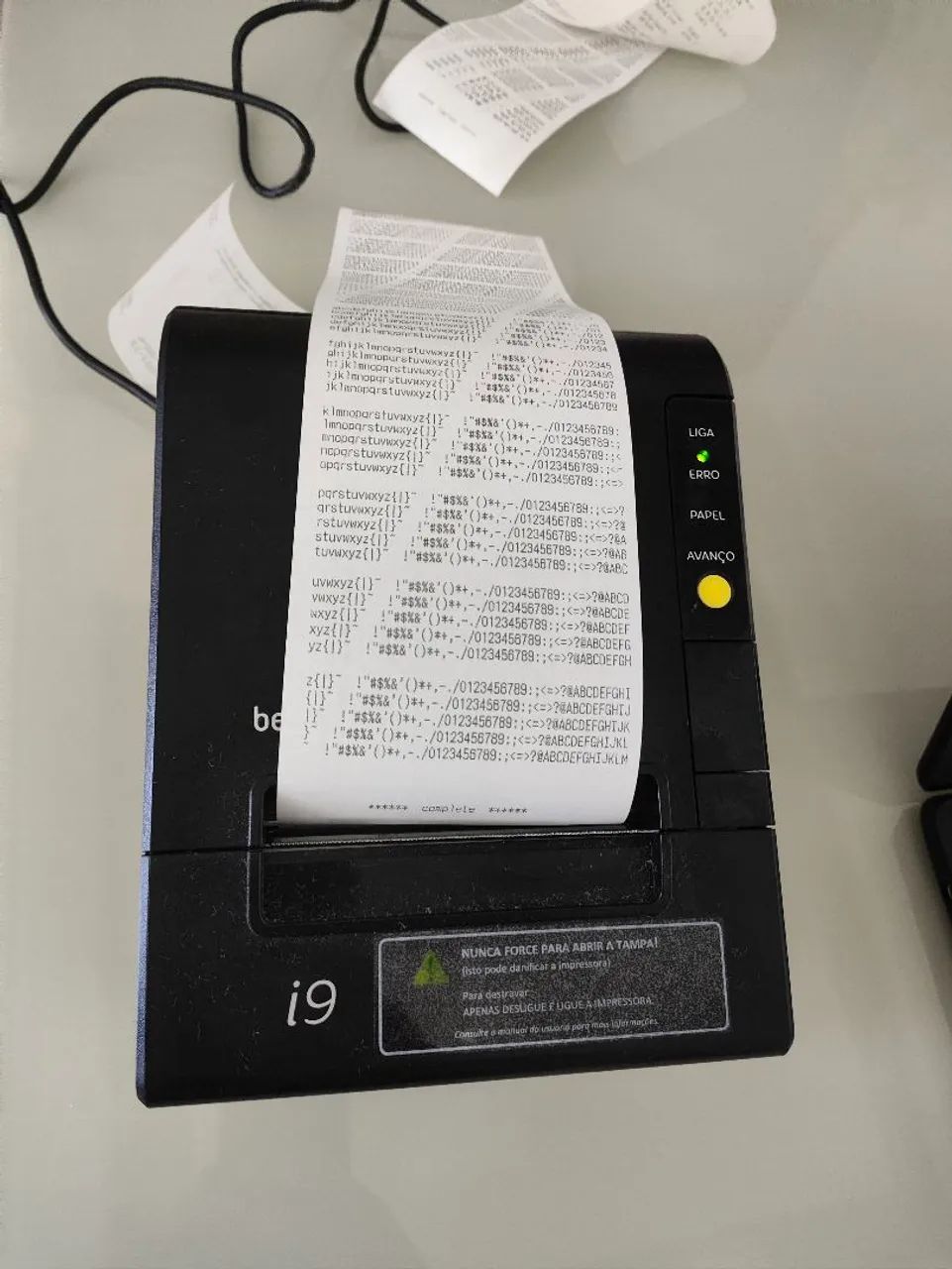 Impressora de nota Elgin I9 PDV com leitor de código de barras