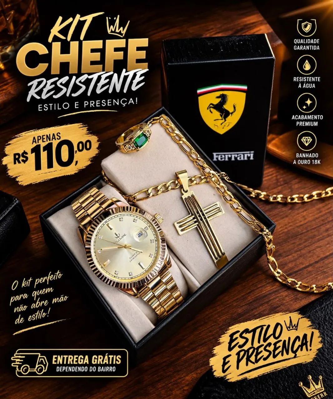 ? Relógio Masculino Luxo - Elegante, Moderno e Sofisticado