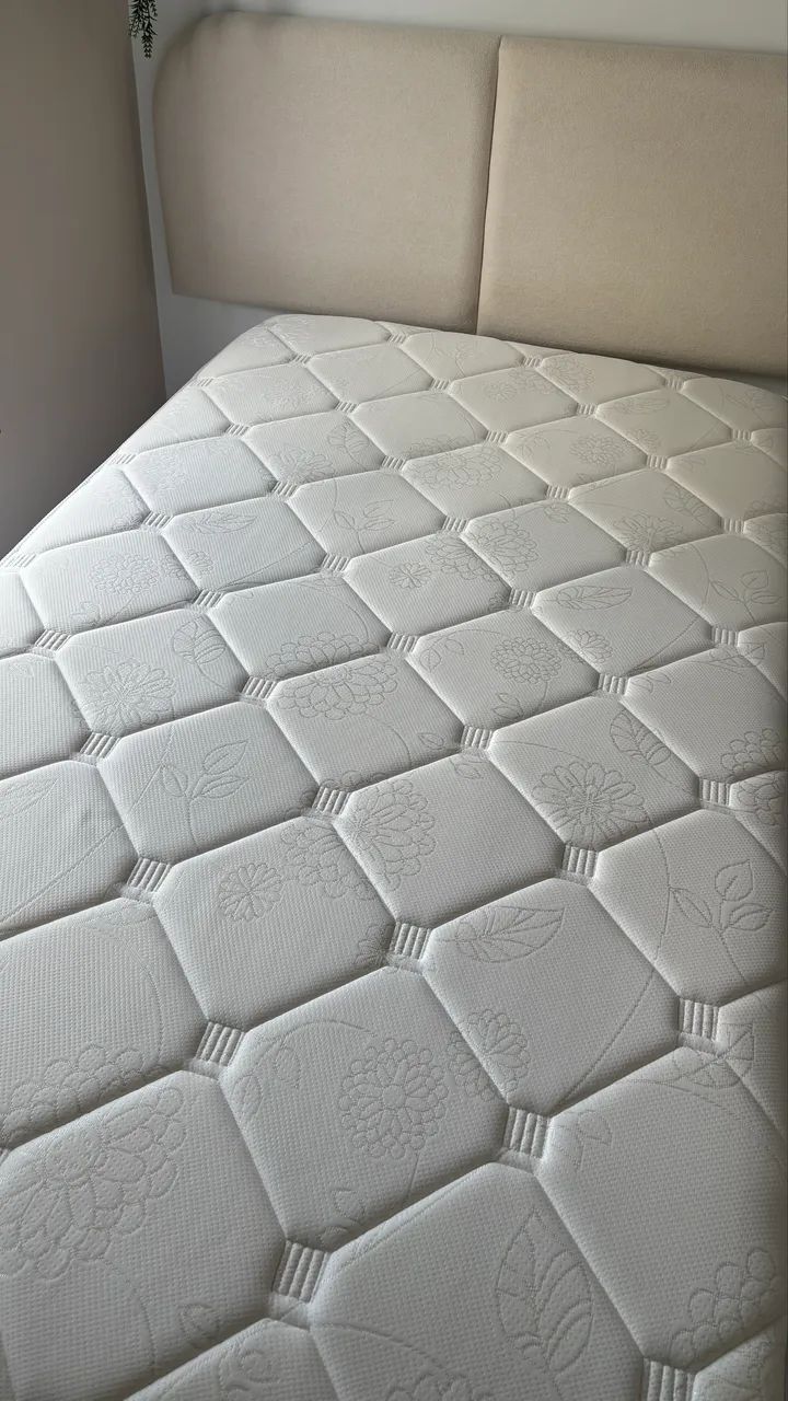 Cama box + colchão solteirão + Capa - Foto 4
