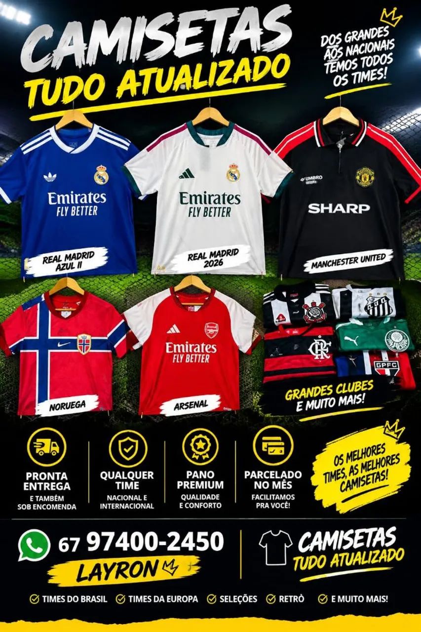 Camisa de times 