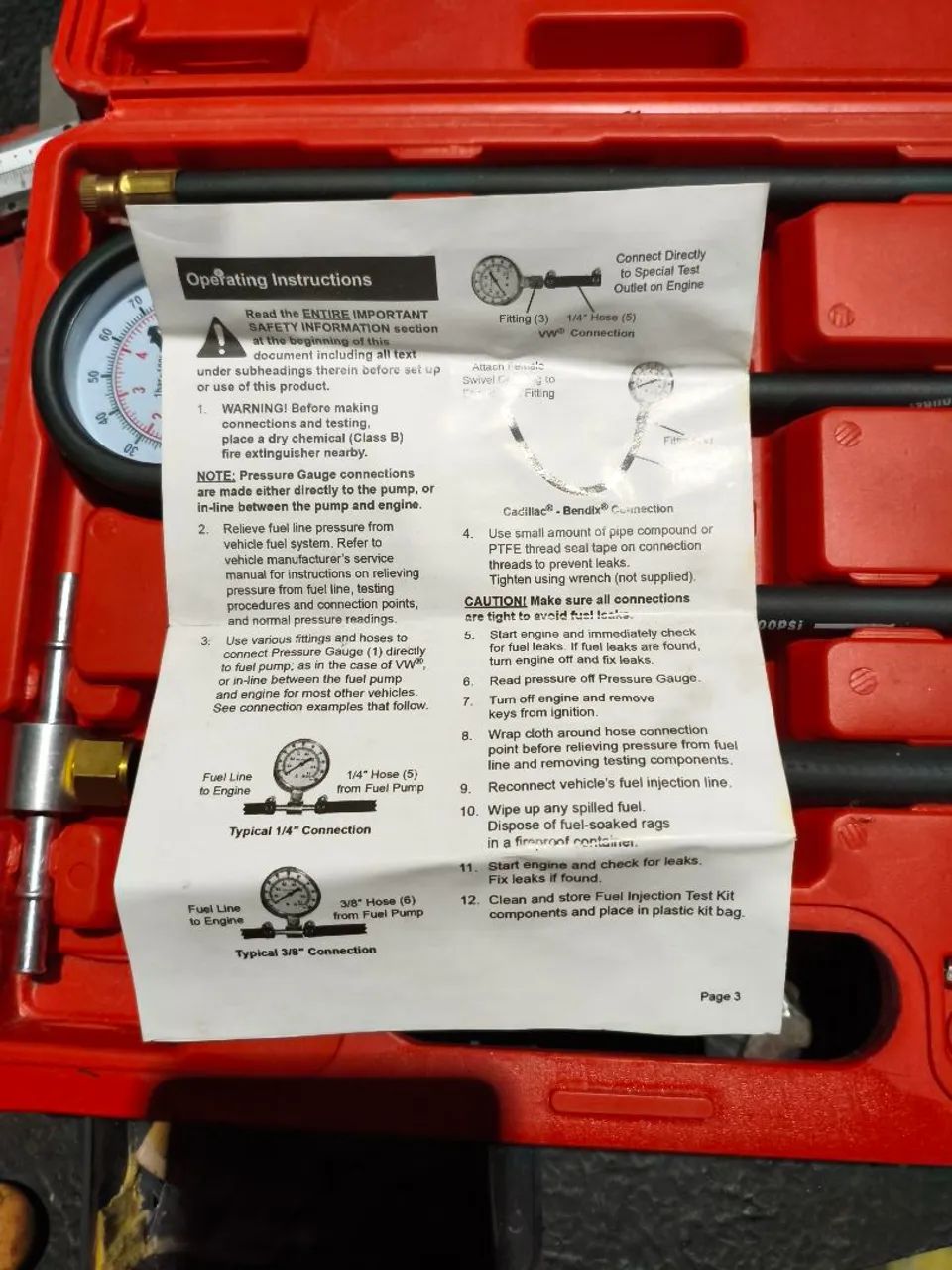 Kit teste bomba combustível para carros  - Foto 3