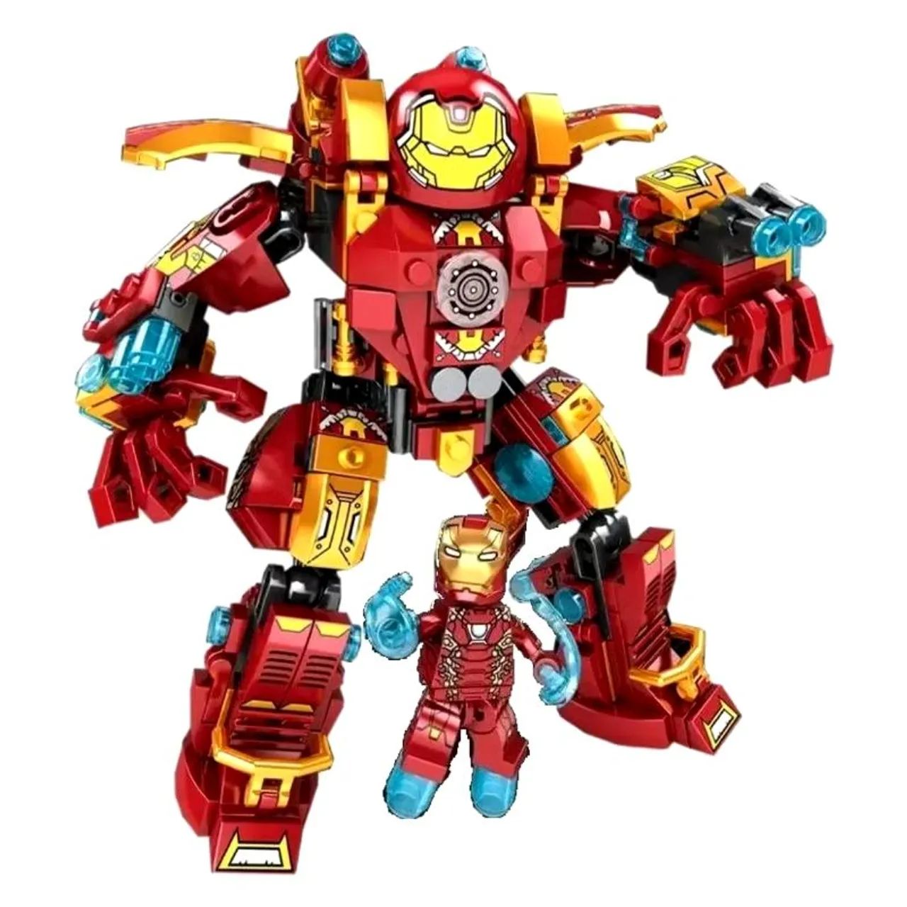 Blocos de montar Hulkbuster e boneco Homem de Ferro - Foto 4
