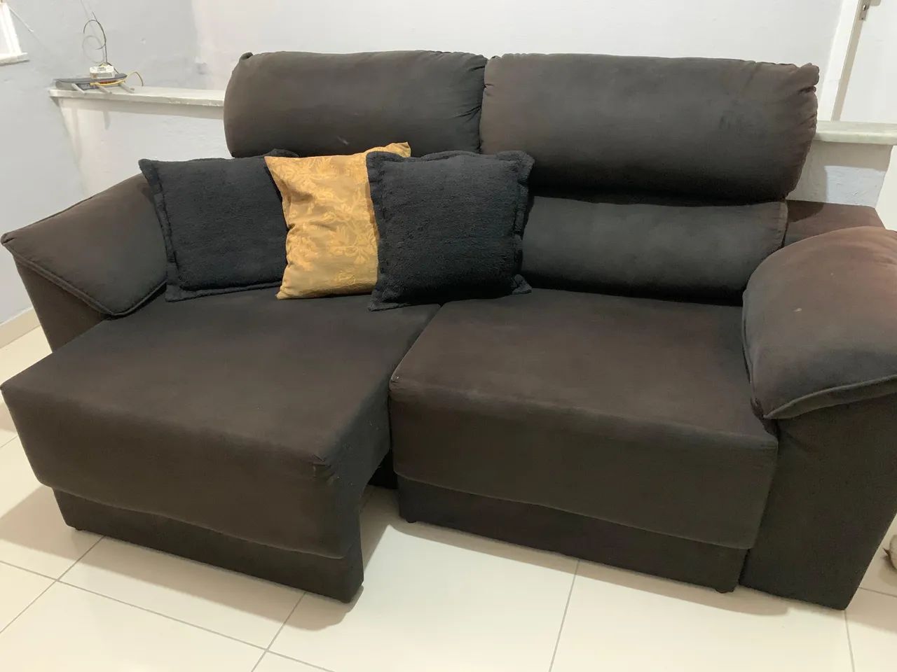 SOFÁ RECLINÁVEL PRETO - Foto 2