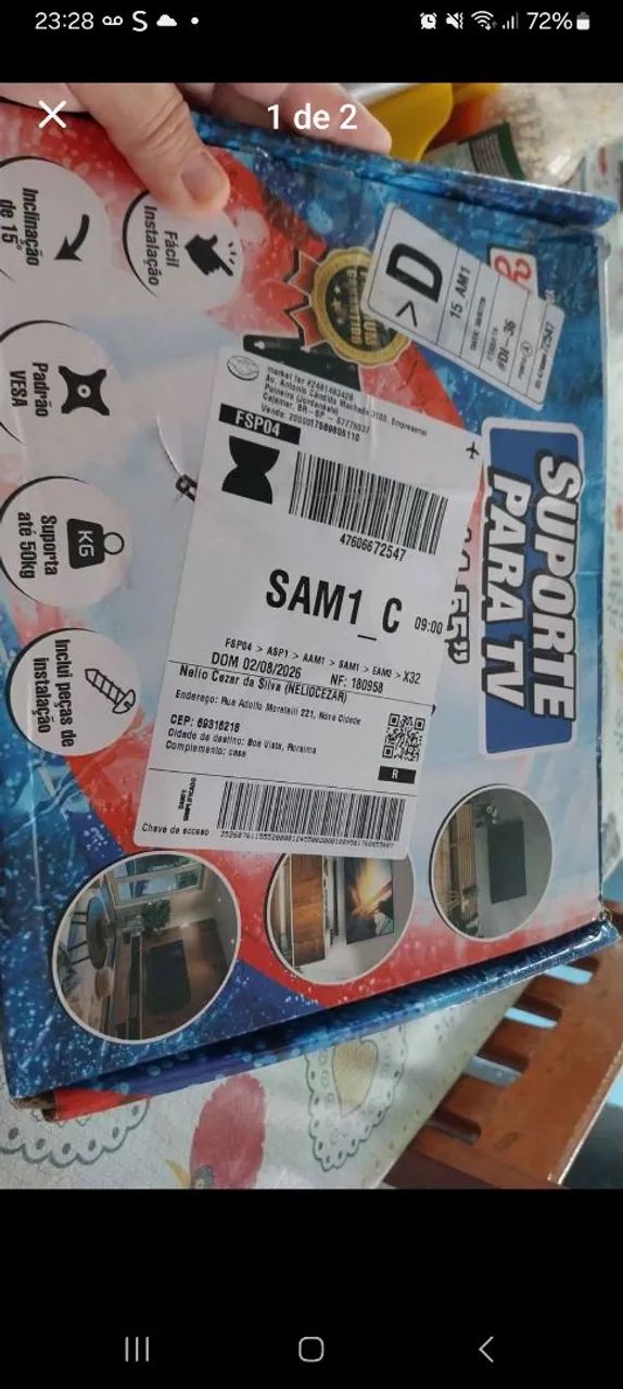 Suporte pra tv Reclinável pra tv 32 polegadas.