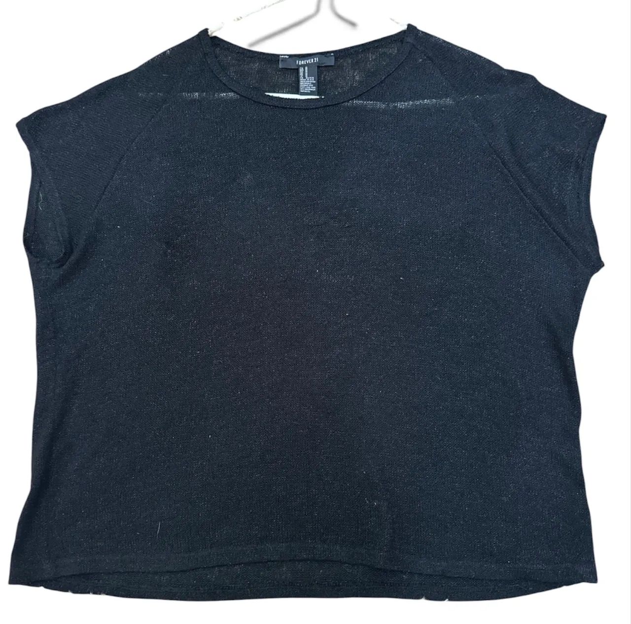 Blusa preta em tricot forever 21