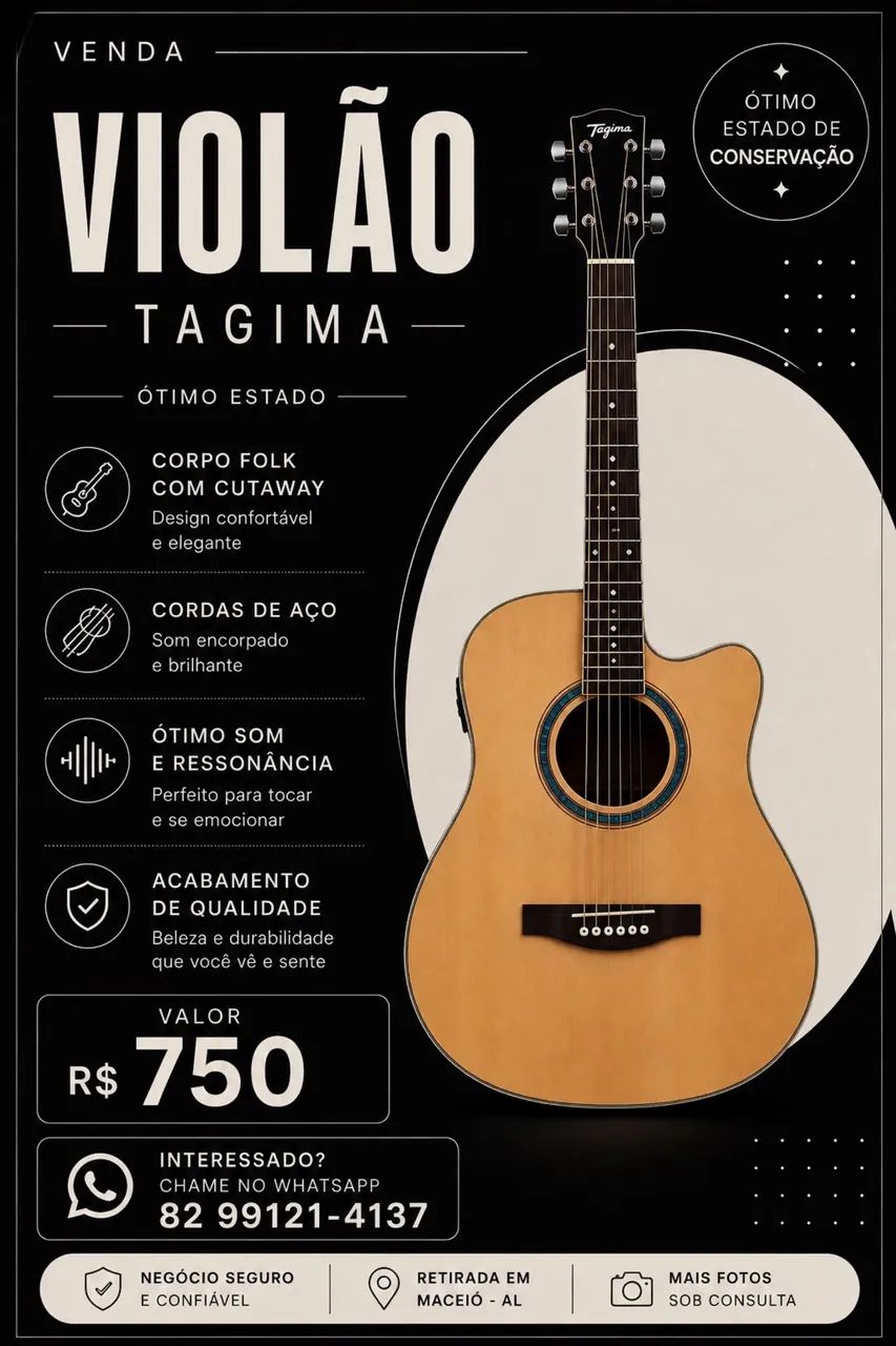 Vendo violão tagima