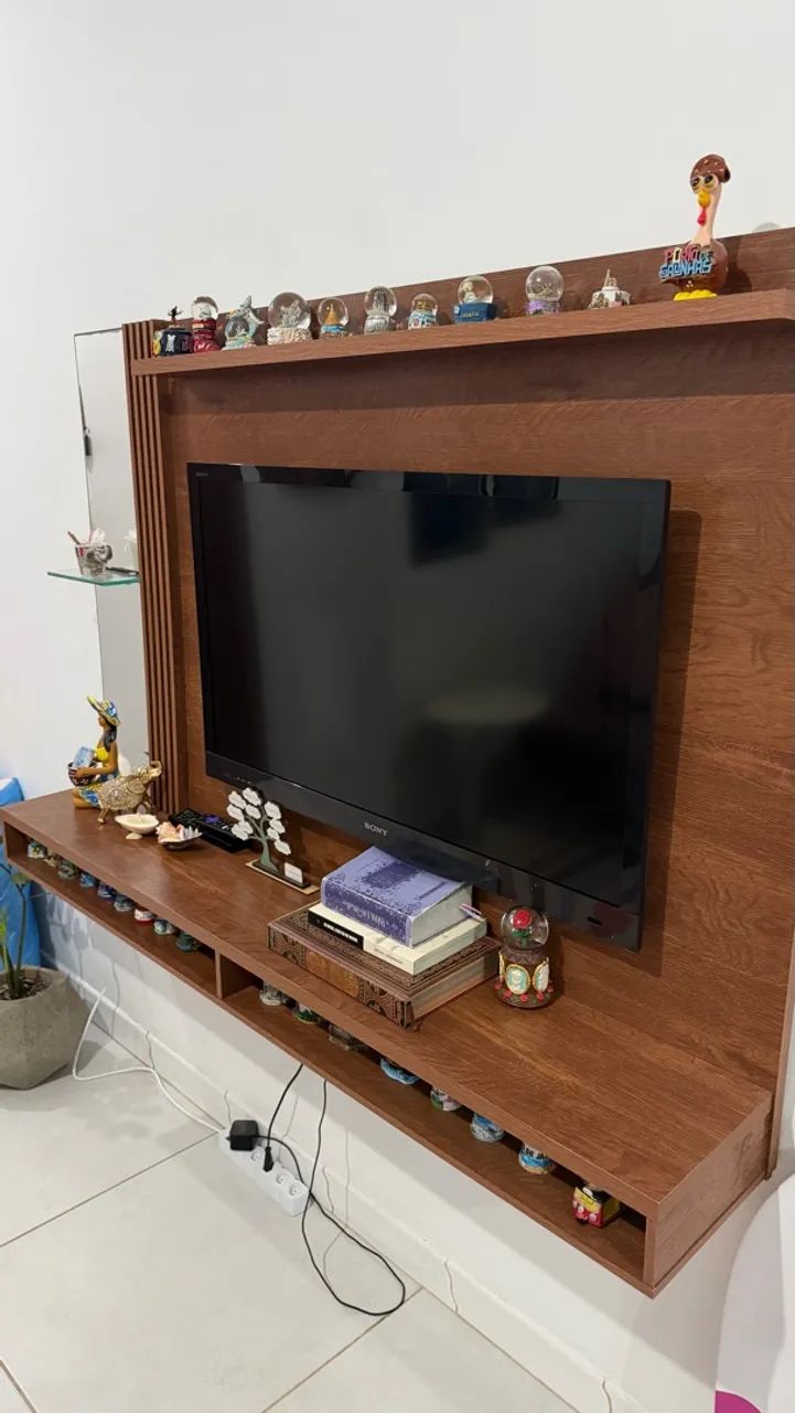 Hack/ Painel para TV Grande até 55 Polegadas com Espelho Ripado 160 cm - ViaNossa  - Foto 2