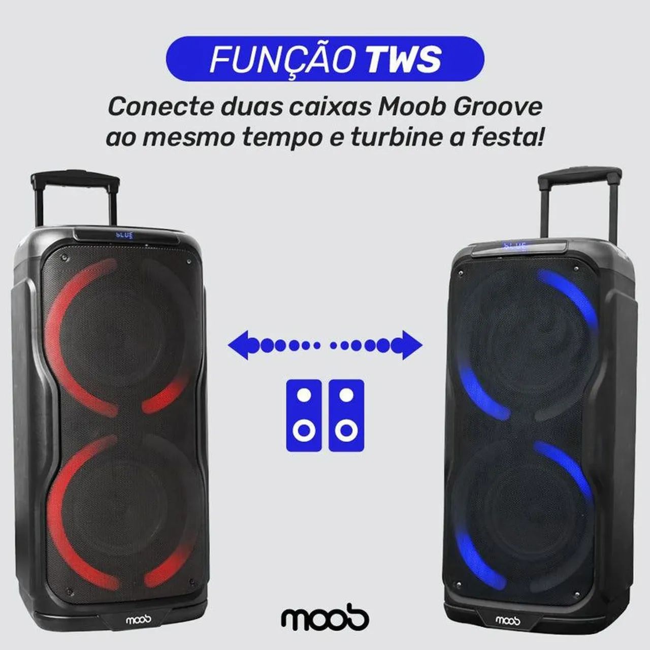 Caixa de som Bluetooth 1200W Moob - Foto 2