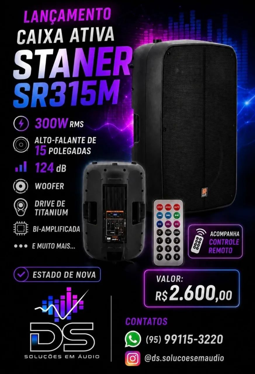 Caixa Ativa Staner SR315M 
