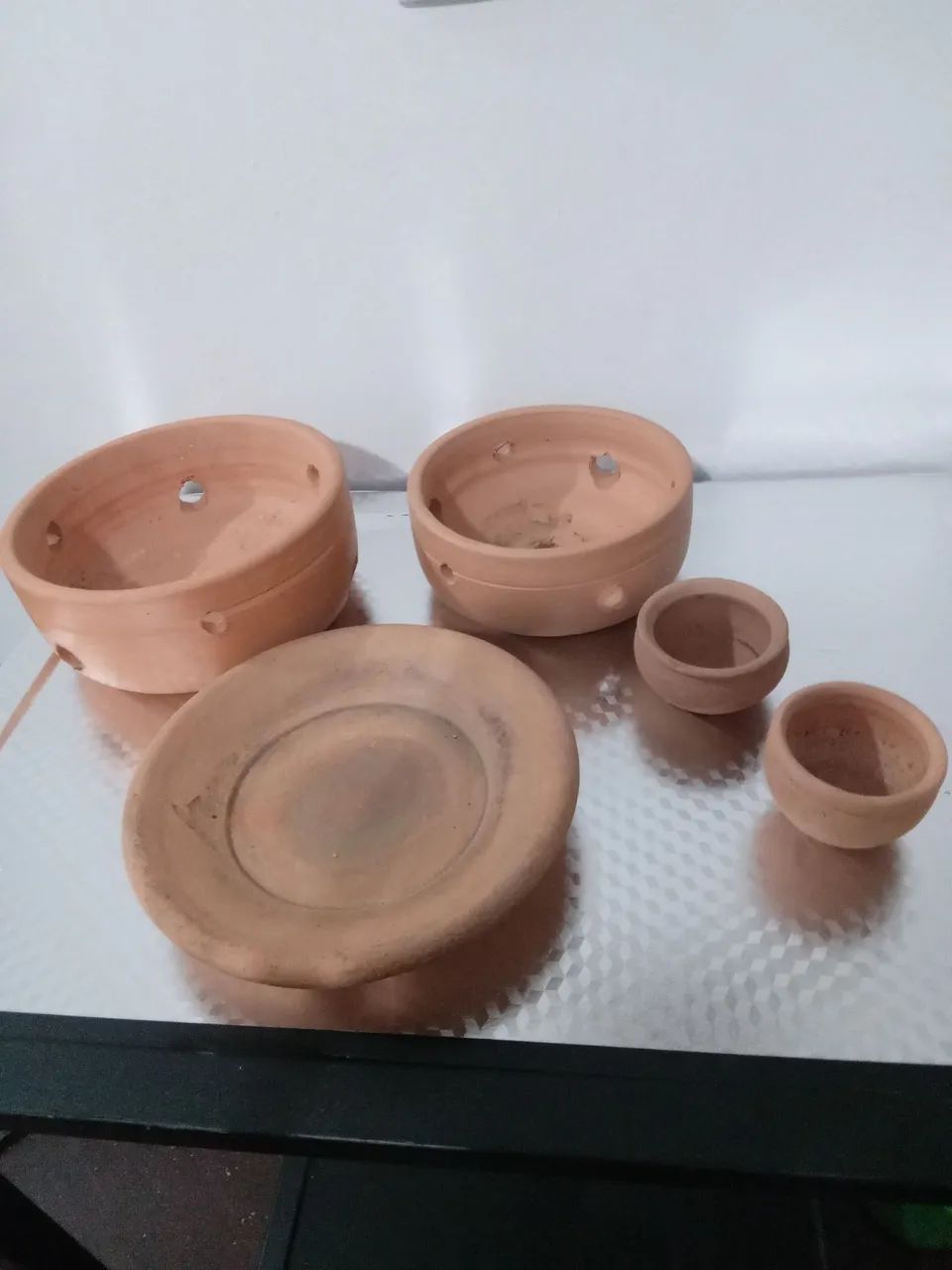 Kit  vasos de cerâmicas 6 itens 