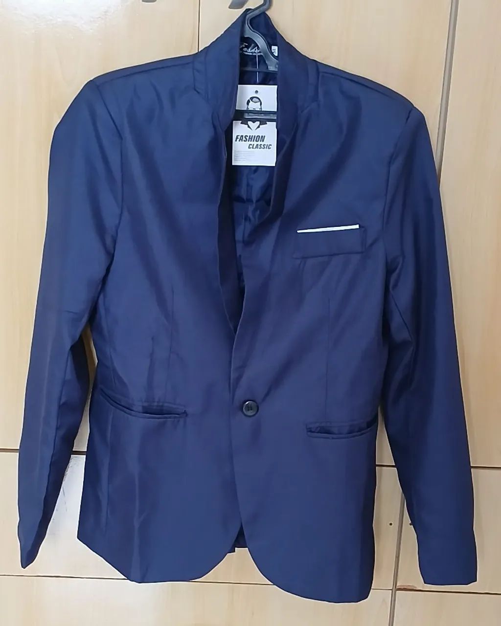 Blazer paletó masculino infantil ,  peça nova sem uso , azul marinho 