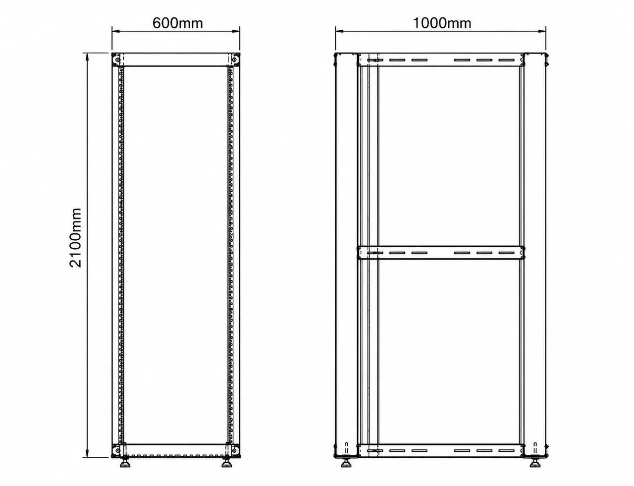 Rack Servidor Piso 44U 19" 600x1000 c/ Patch Panels e Acessórios - Foto 4