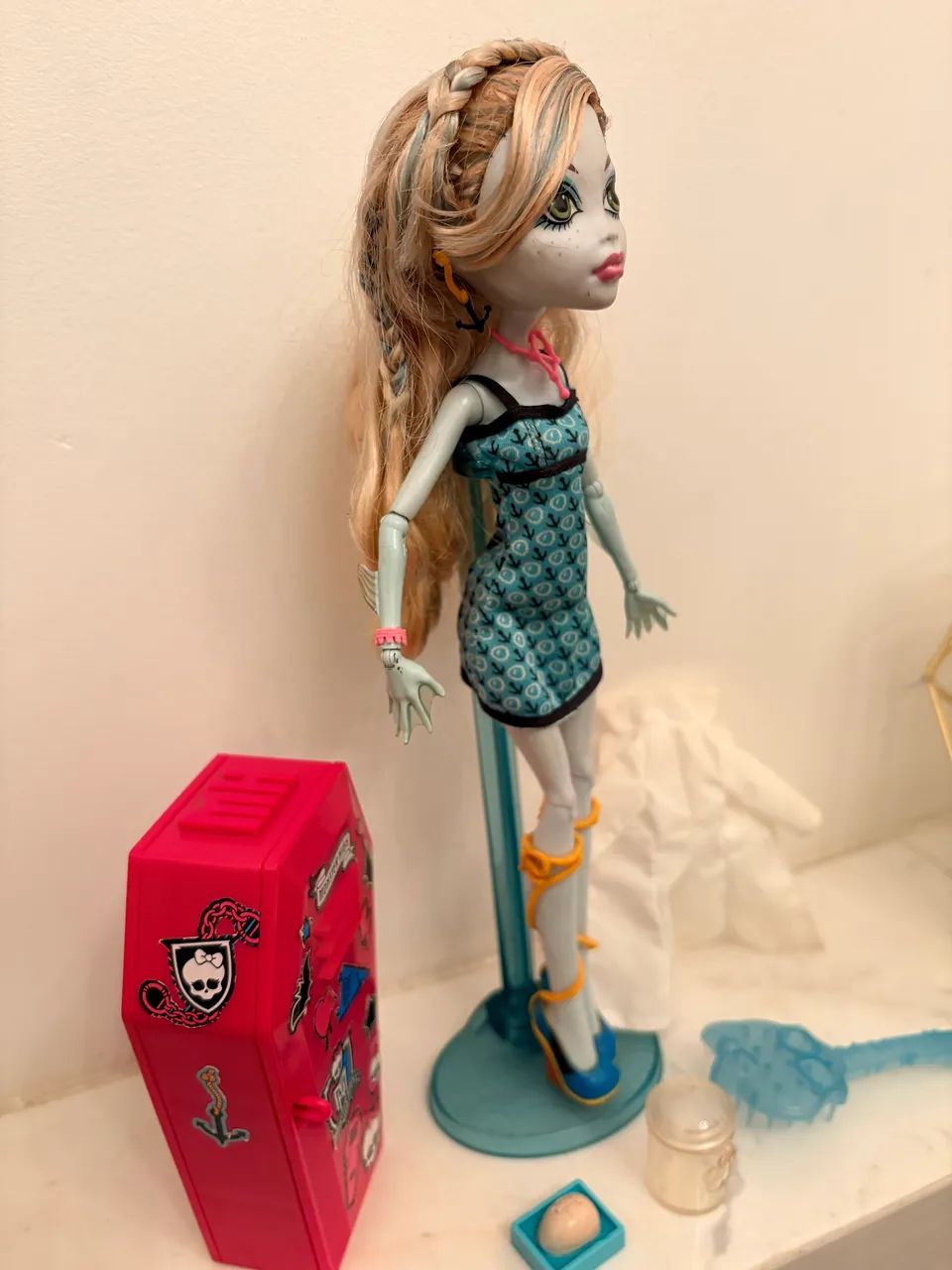 Monster High Lagoona Blue Classroom Mad Science G1 Com Armário E Acessórios - Foto 3