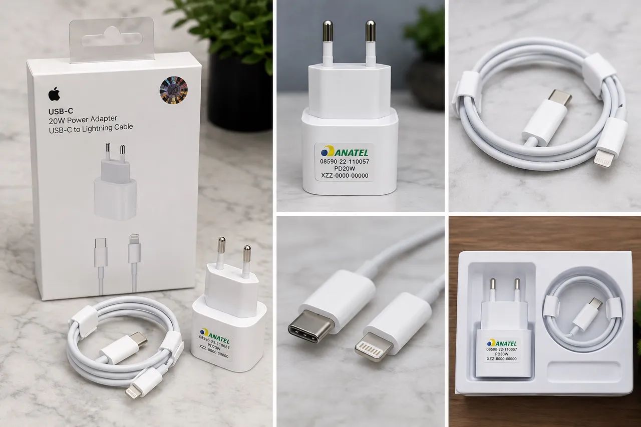 Carregador USB-C 20W + Cabo USB-C