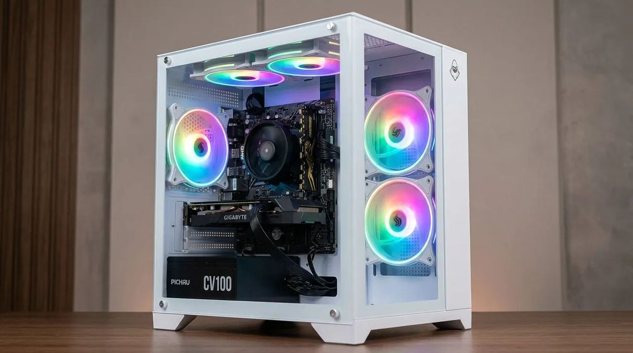 PC Gamer Ryzen 5 5500 + RX 7600 8GB | 16GB RAM | SSD NVMe 1TB | Novo
