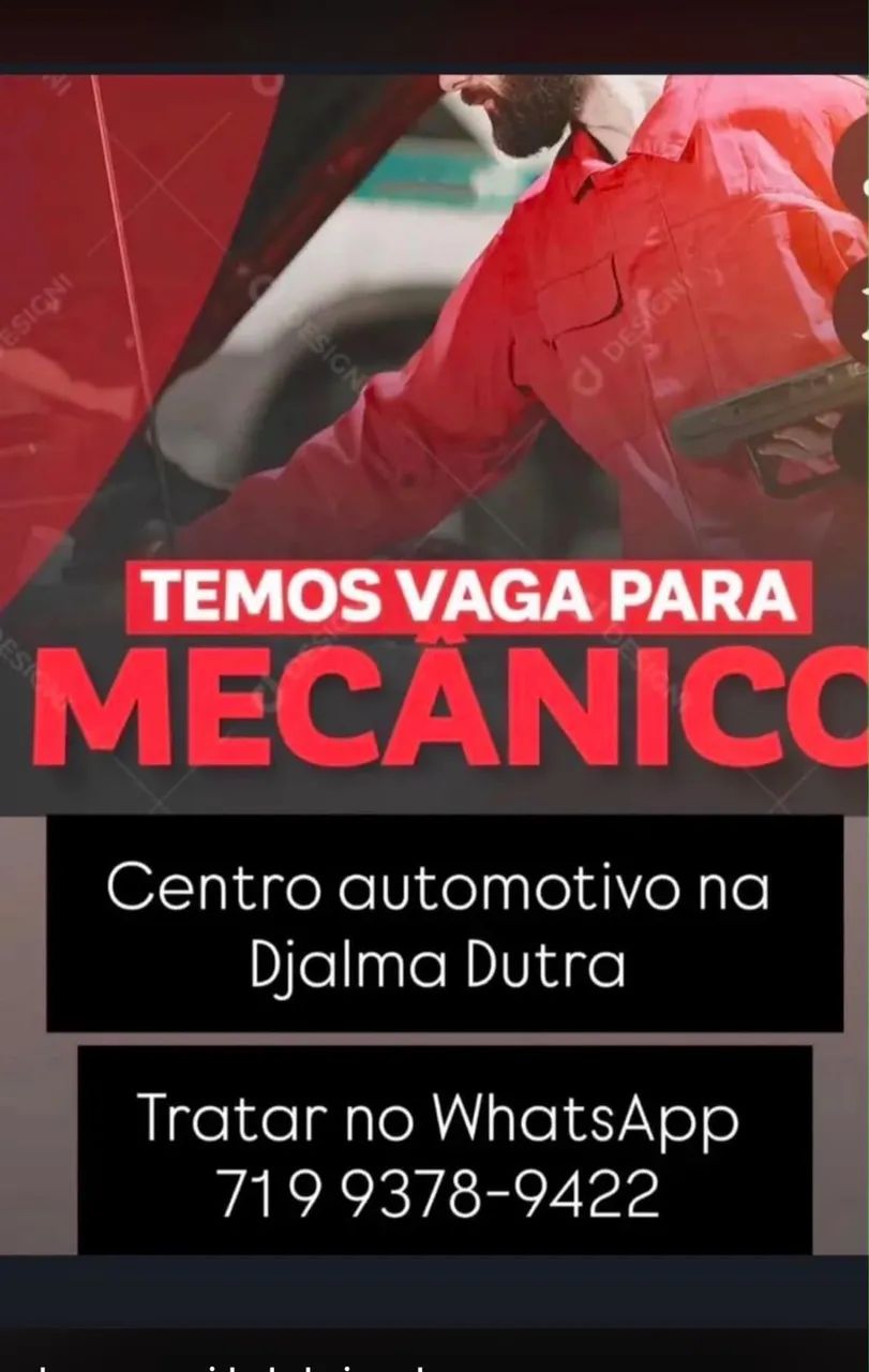 vaga para mecânico 