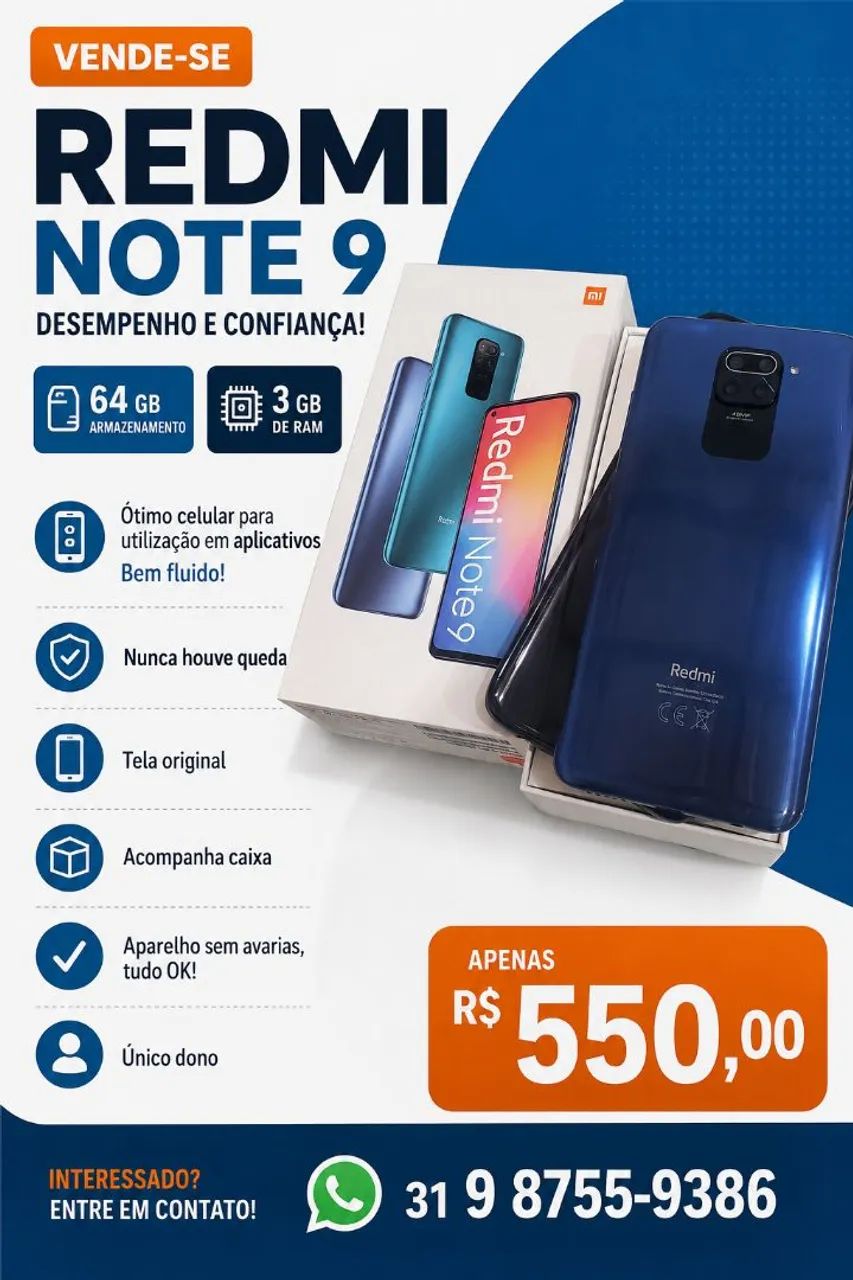 Celular Redmi Note 9