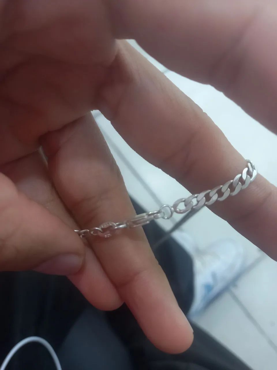 Corrente de prata 925 4 mm - Foto 2