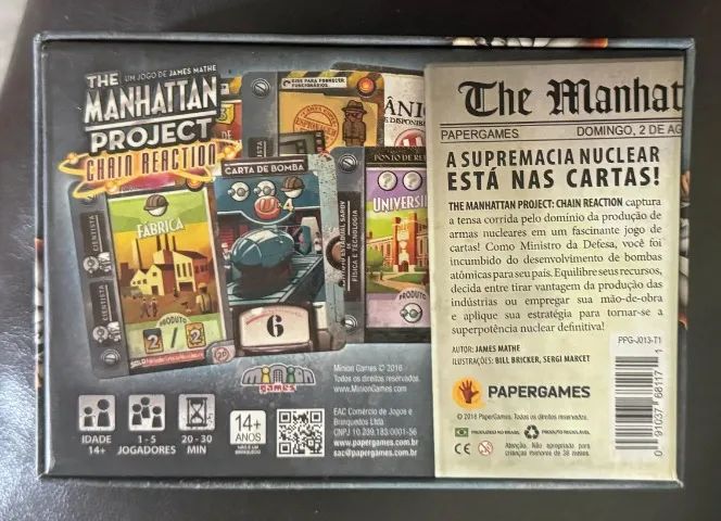 JOGO Manhattan project chain reaction - papergames ptbr - Foto 2