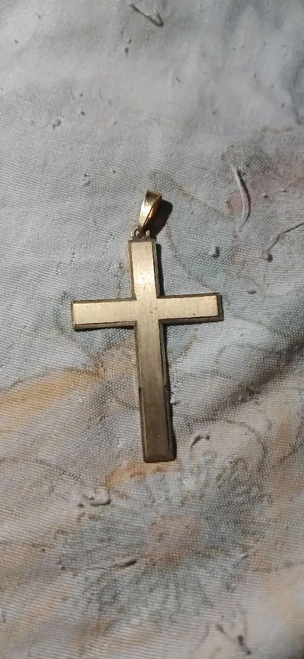 Pingente de cruz ouro 8k, (teor 333) 2 gramas 