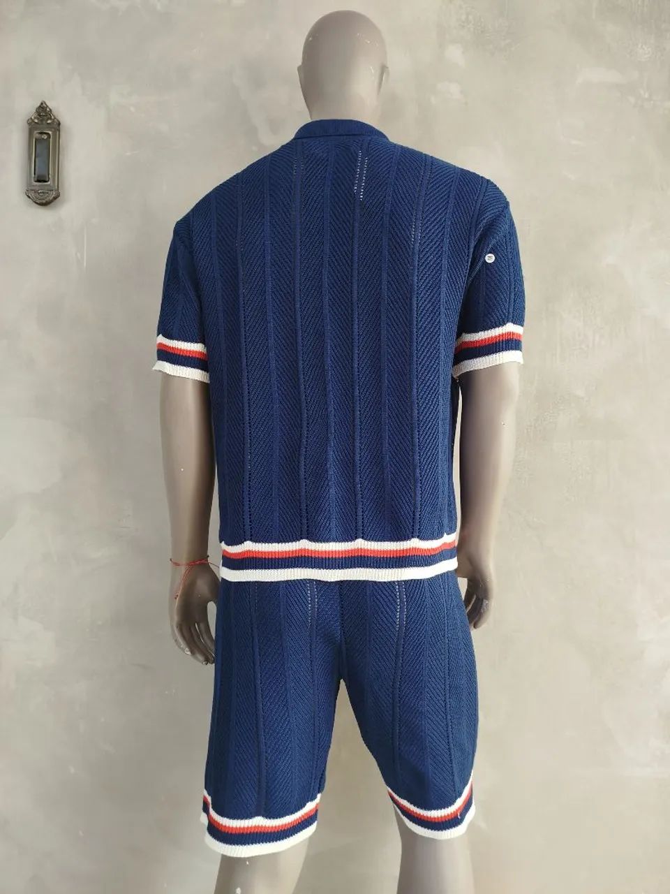 Conjunto tricô casablanca Azul marinho  - Foto 4