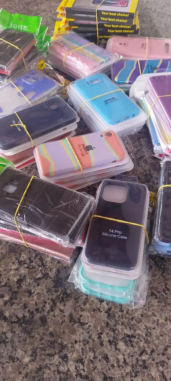 LOTE COM 100 CAPINHAS PARA CELULAR - Foto 2