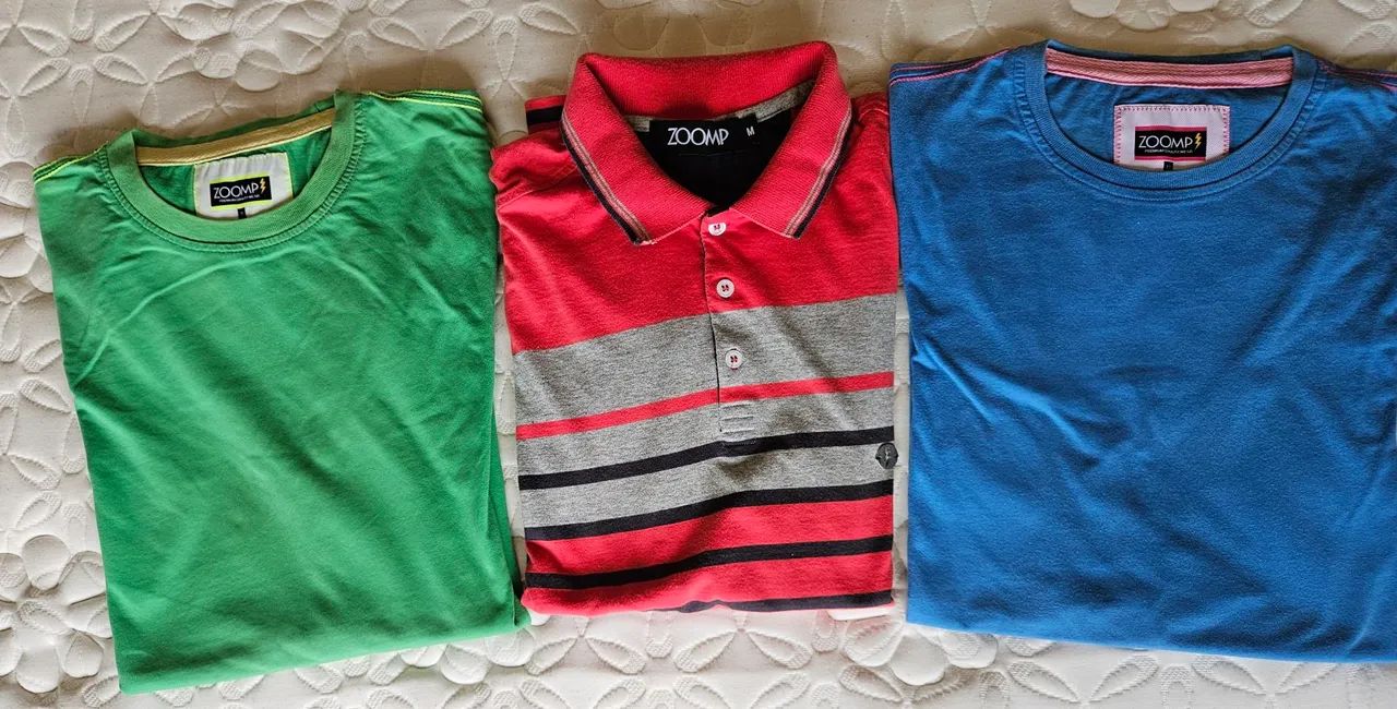 03 camisetas da Zoomp