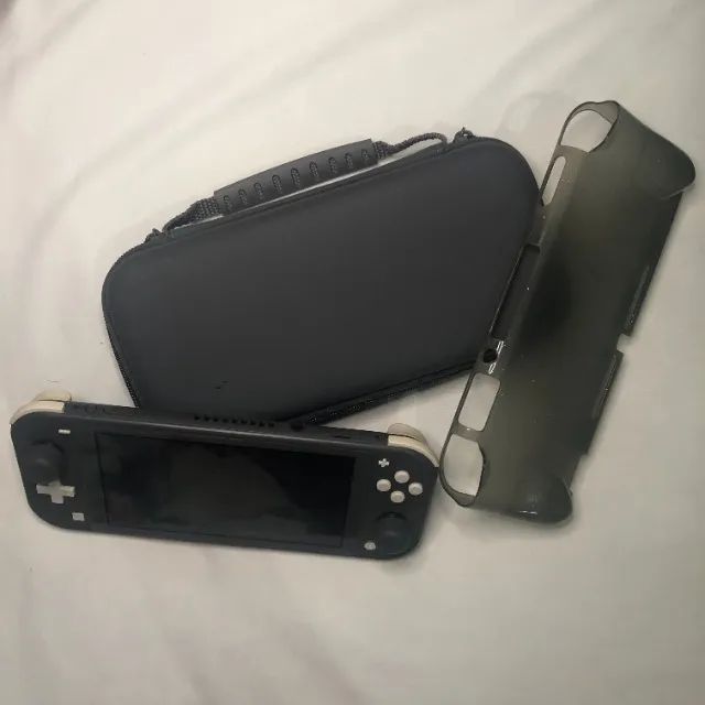 Nintendo Switch Lite Cinza - Pouco uso (Completo c/ Capa e Case) - Foto 2