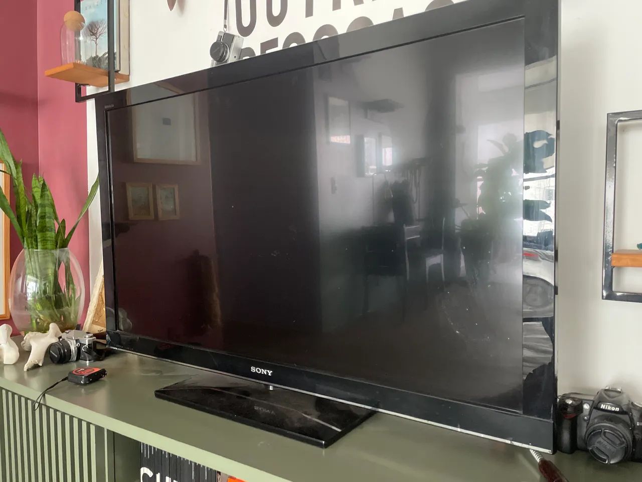 Sony Bravia 46, usada , com avarias