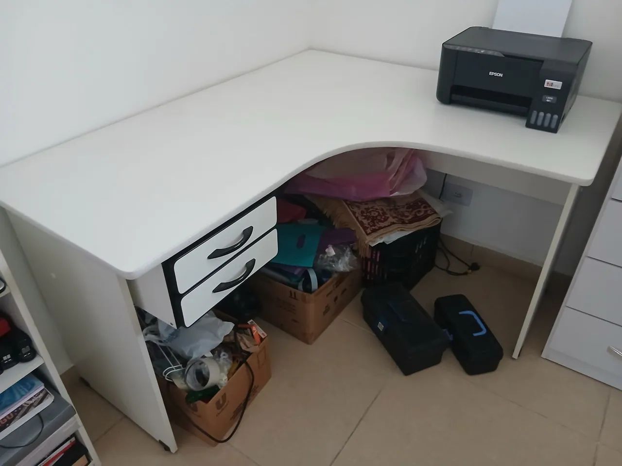 Mesa em L para escritório  - Foto 2