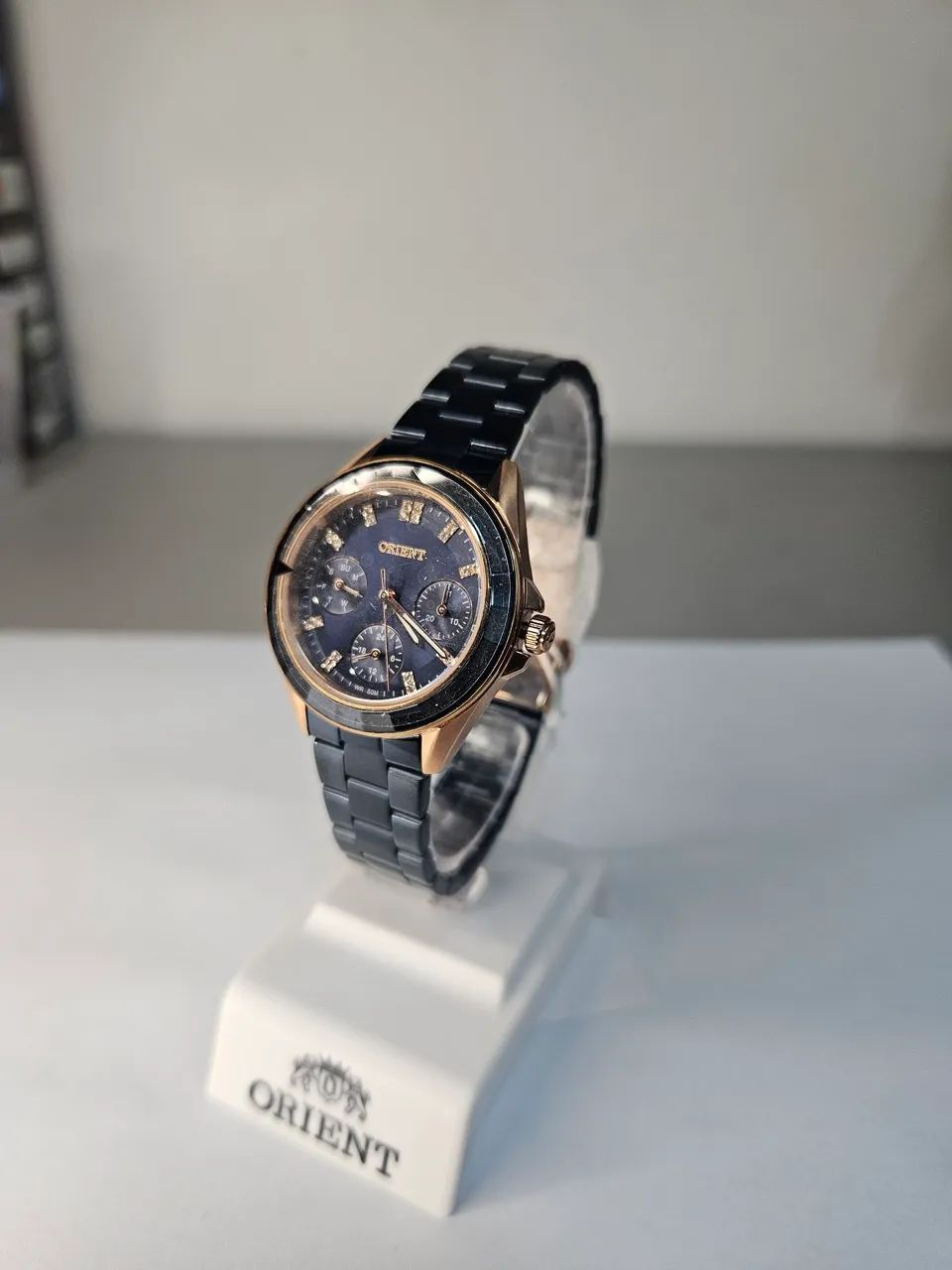 Relógio Quartz Aço Rose Azul Orient - Foto 3