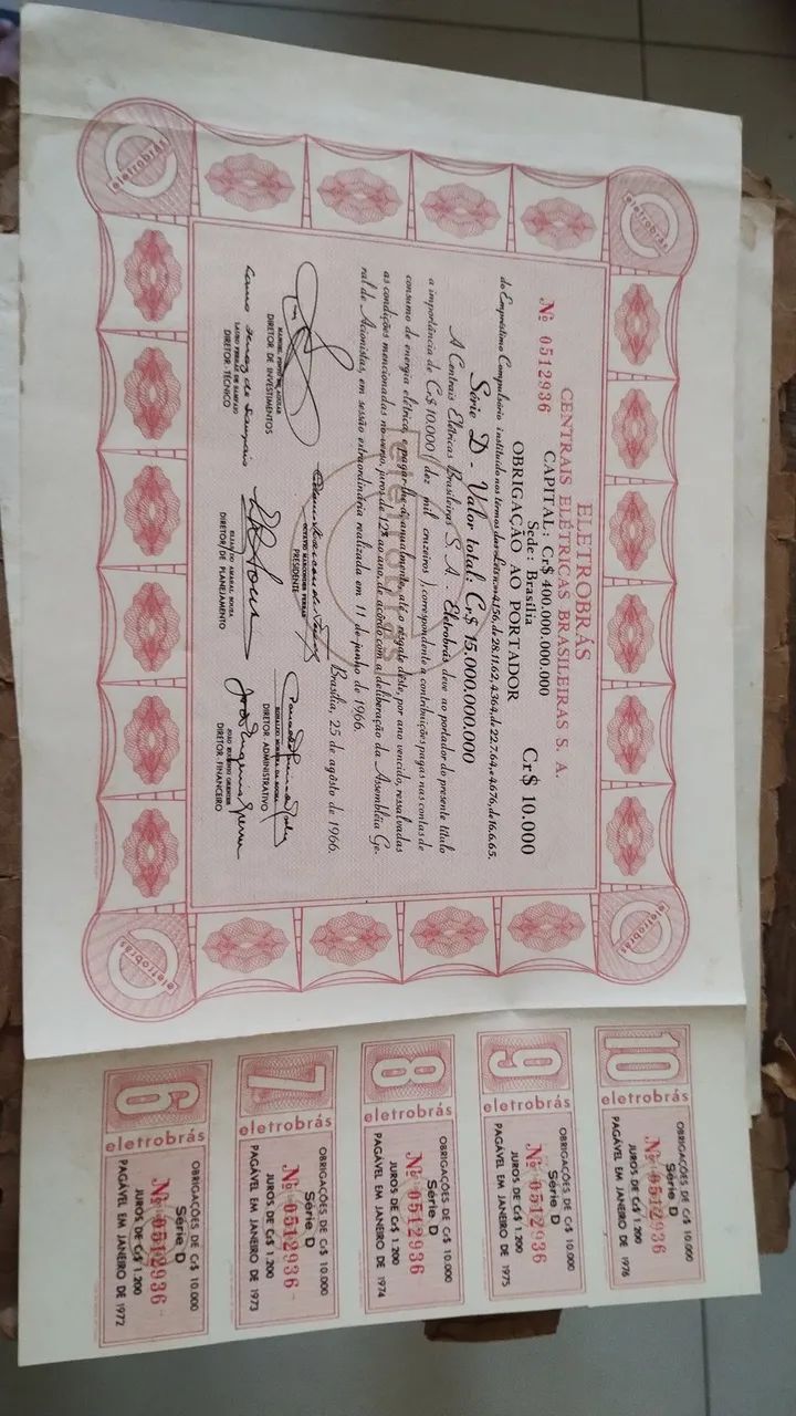 Títulos Eletrobras antigos colecionador  - Foto 5