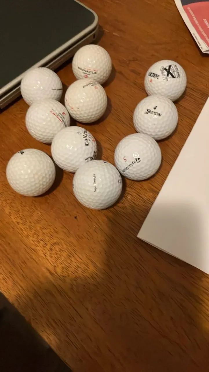 Lote 9 Bolas De Golfe Usadas)