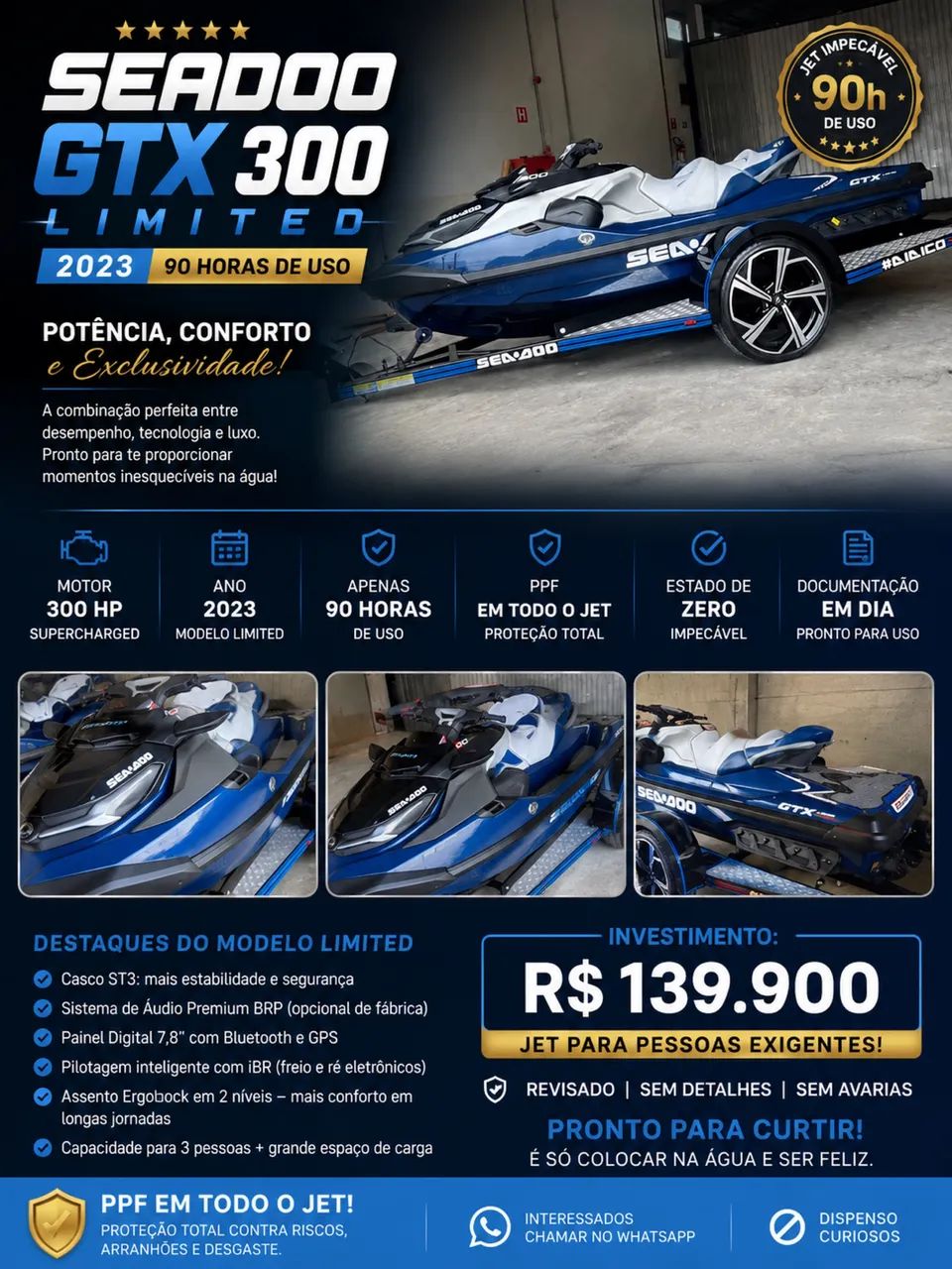 Jetski SEADOO GTX 300 limited 