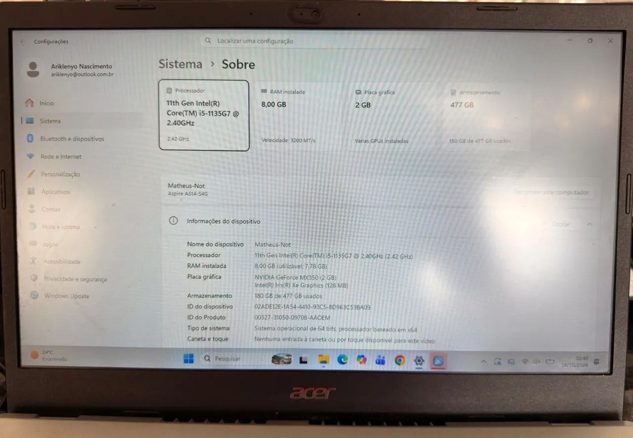 Notebook Acer - Foto 4