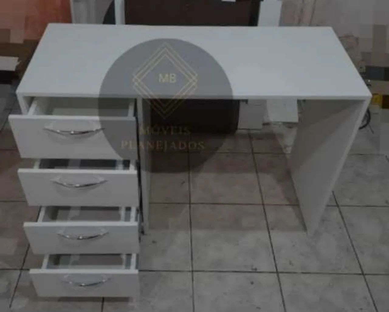 Mesa nova  para Nails Designer 100% MDF branco  - Foto 2