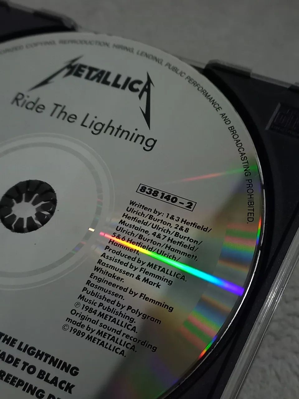 CD Metallica - Ride The Lightning (Prensagem Europeia 1989 - Vertigo) - Foto 4