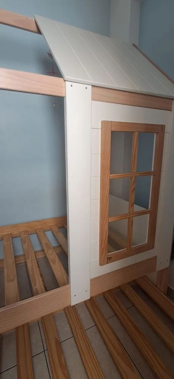 Cama casinha com 2 colchões  - Foto 3