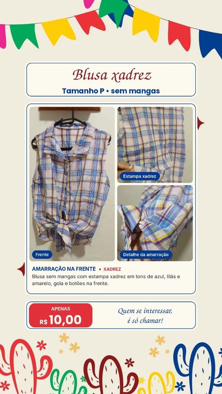 BLUSA XADREZ 