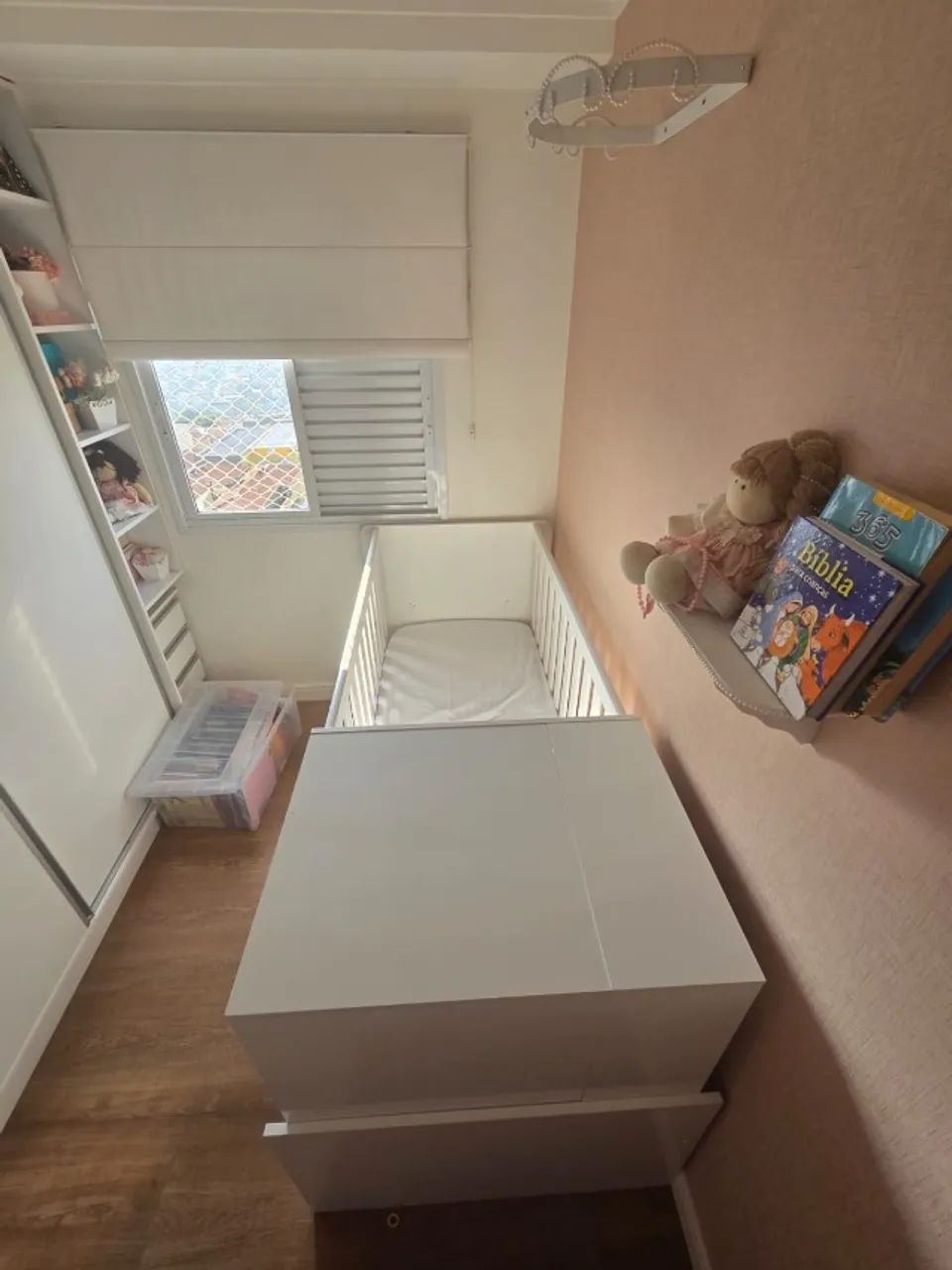 Berço Cama Multifuncional com Cama Auxiliar 3 Gavetas Branco - Foto 3