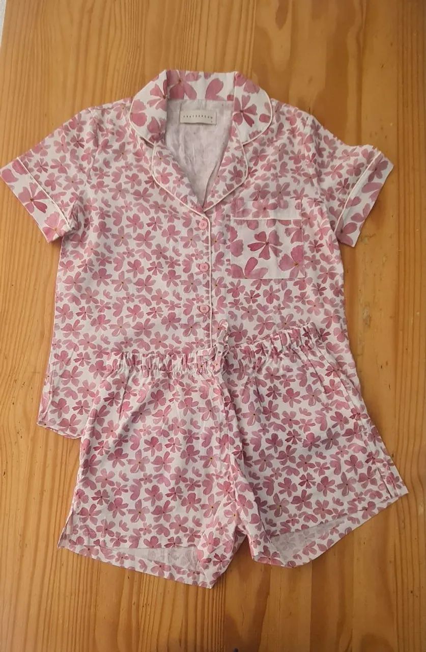 pijama curto floral rosa another room 38/40
