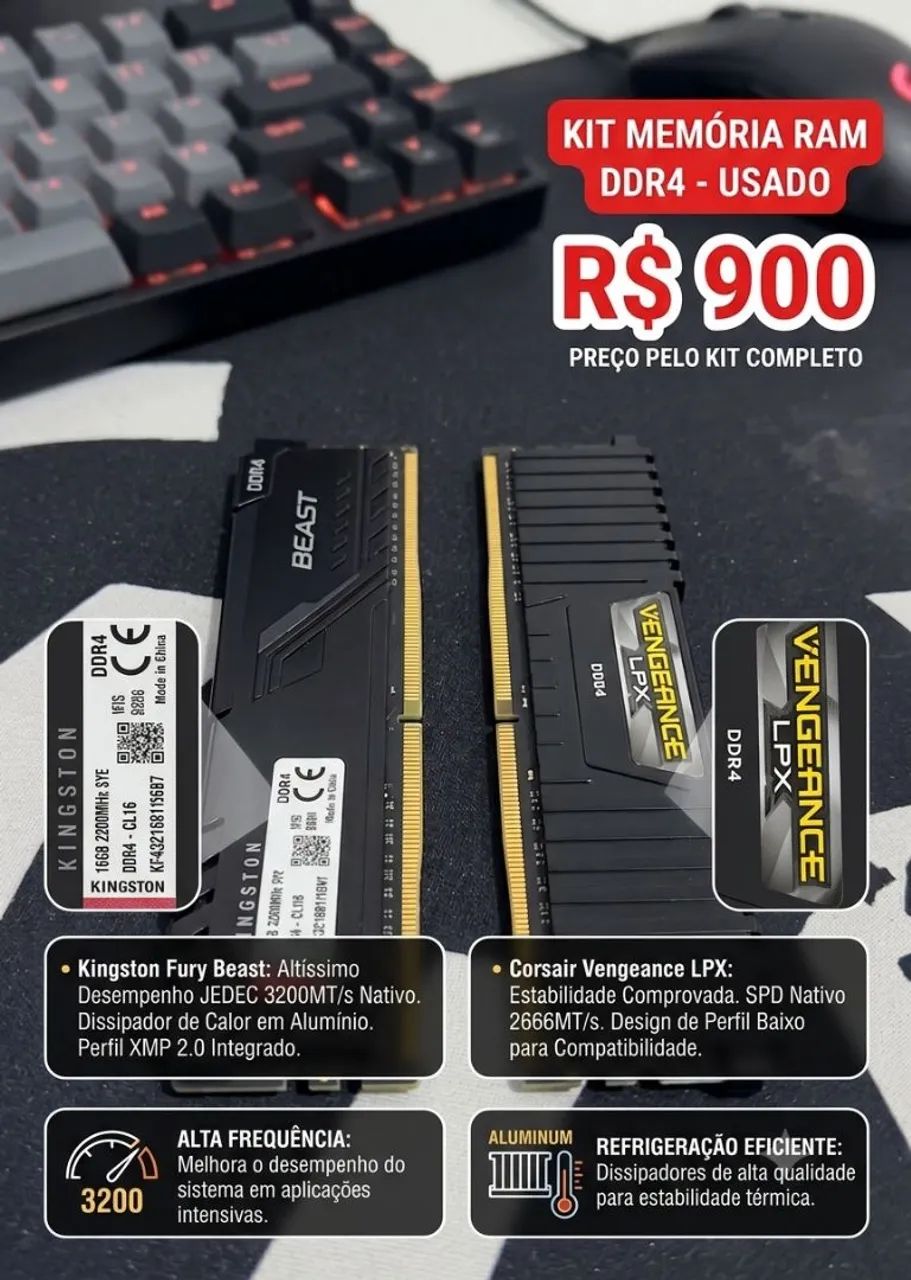 Memórias Ram DDR4