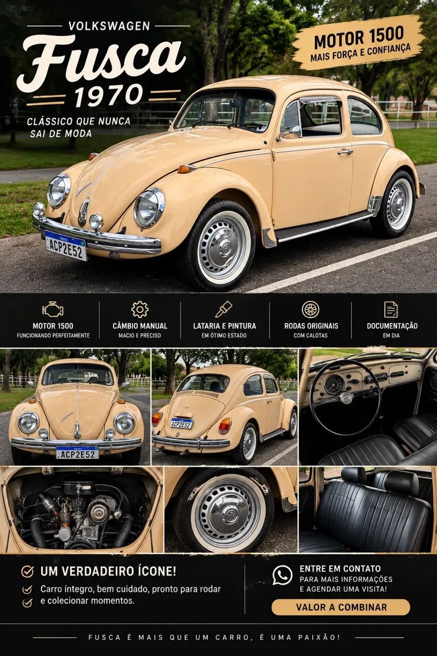 Volkswagen Fusca 1300 1970