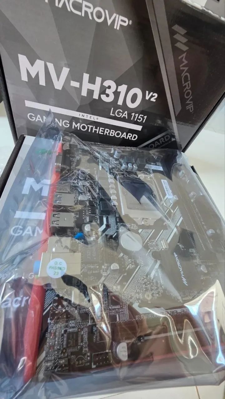 PLACA MÃE LGA1151 H310 MACROVIP PARA 8 E 9 GERAÇÃO DE PROCESSADORES INTEL, NOVA COM GARANT - Foto 3