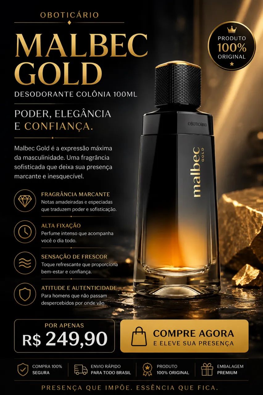 Malbec Gold Desodorante Colônia 100ml