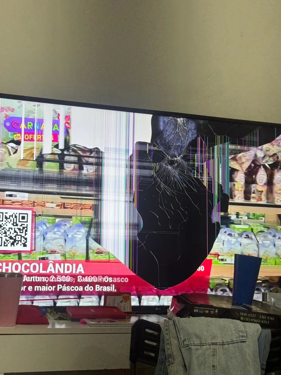 Smart tv 55 tela quebrada - Foto 2