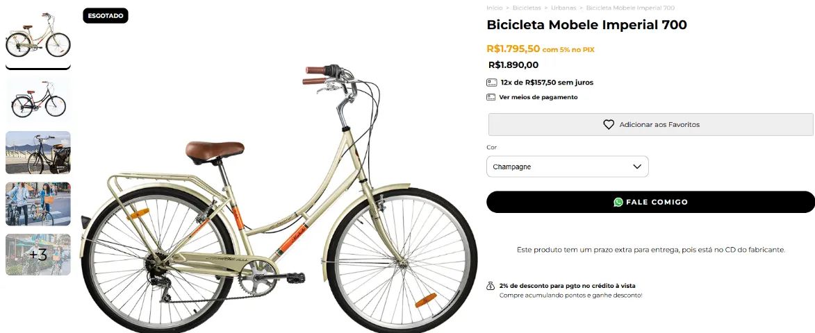 Bicicleta Mobele Imperial 700 - Foto 4