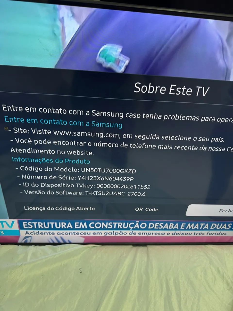 Smart Tv Samsung 50 Polegadas 4K UHD Crystal UN50TU7000GXZD - Foto 3