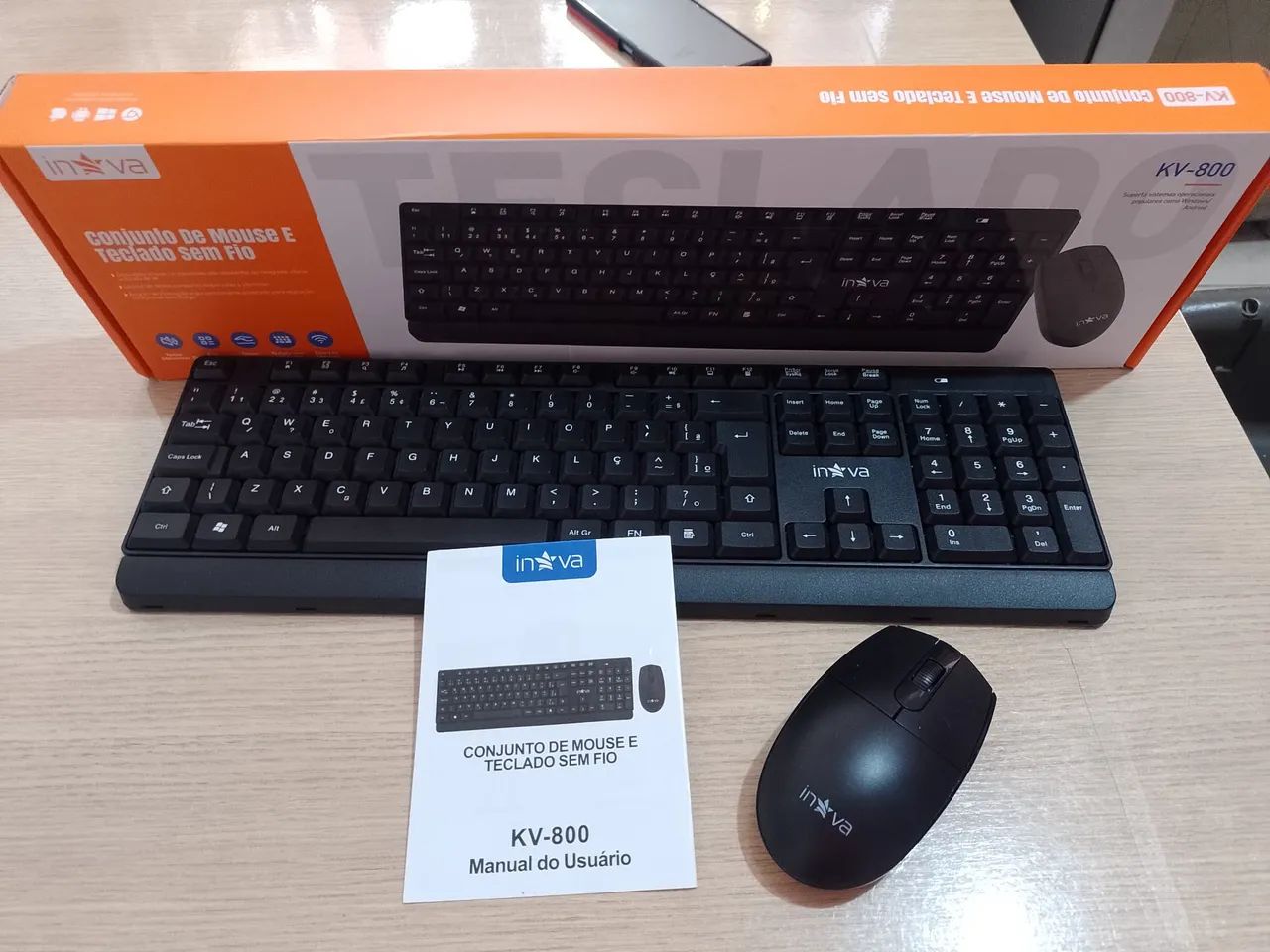 Kit teclado e mouse sem fio
