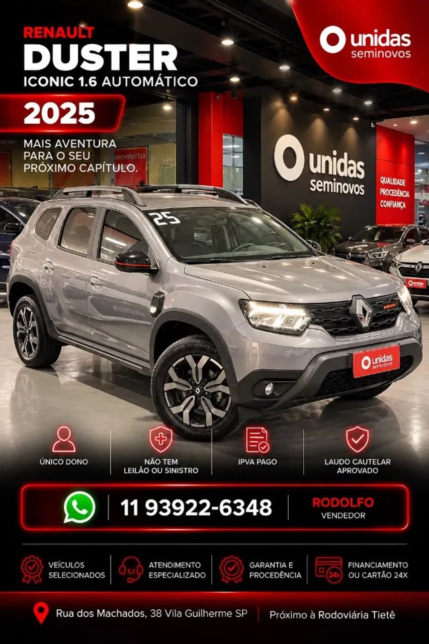 Renault Duster Iconic Plus 1.6 16V Flex Aut. 2025